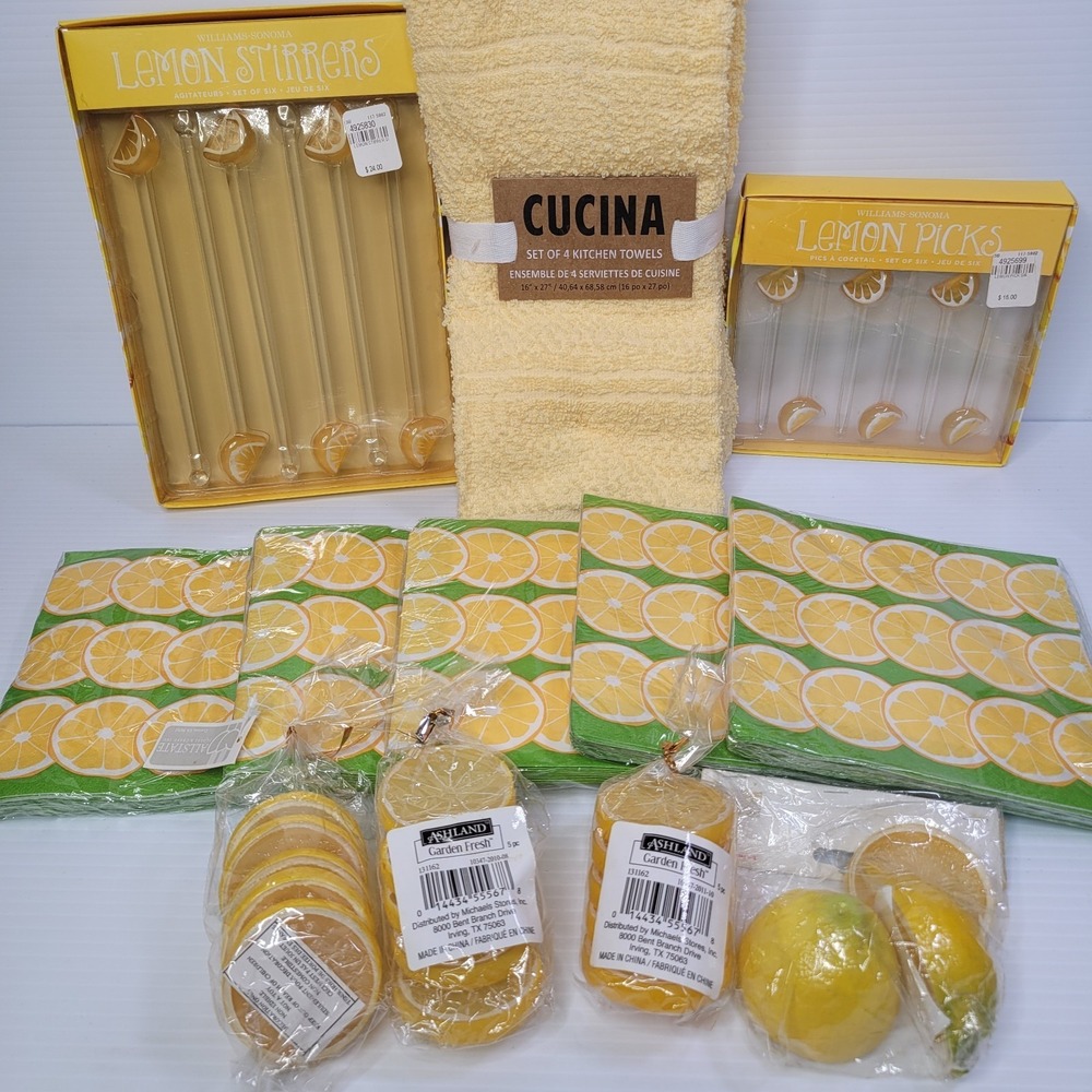 She Found Her Main Squeeze Bridal Shower Party Décor NEW Lemons Napkins Stirrers